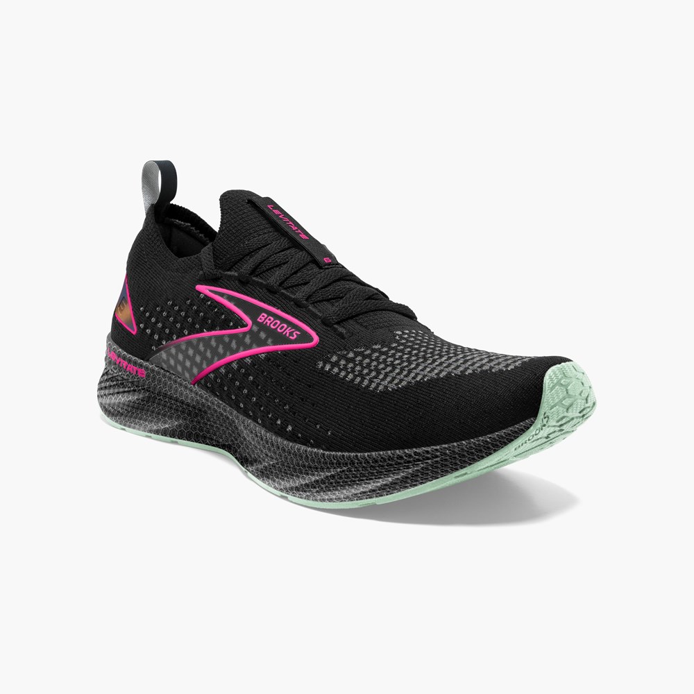 Chaussures Running Route Brooks Levitate StealthFit 6 Blanche Noir Femme | KVF-6447532